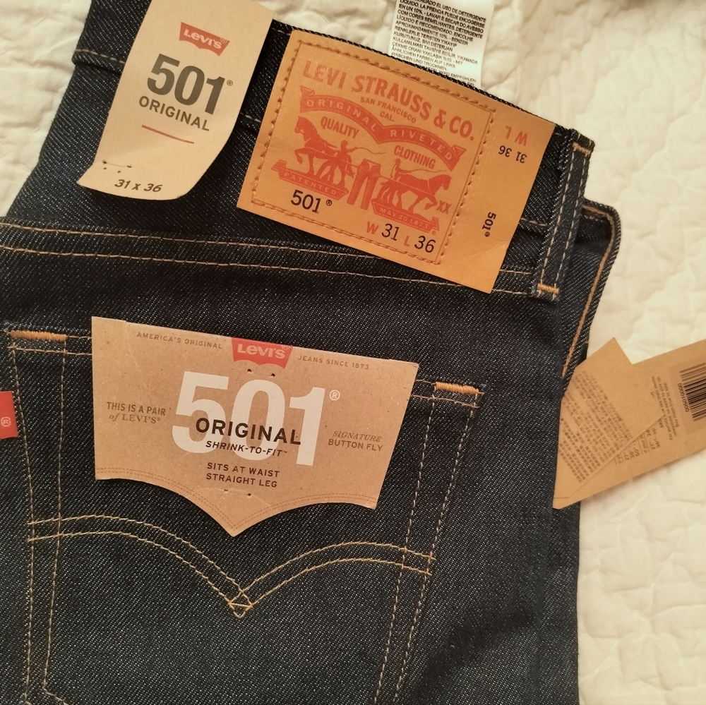 Levi's 501 Shrink to Fit Blue Jeans